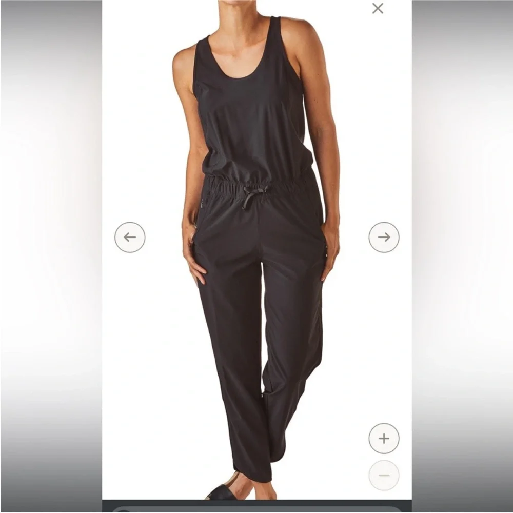 Patagonia Black Jumpsuit with Adjustable Waist and Tapered Legs - Picture 3 of 9